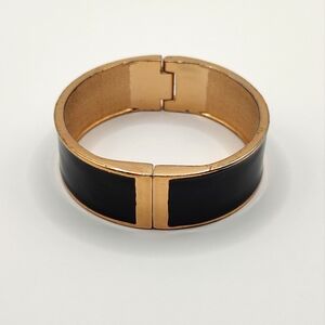 Aldo Black and Gold Bangle Magnet Clasp Bracelet